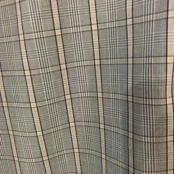 Brooks Brothers Mens Slim Fit Blue and White Check Print Dress Shirt 15.5x32 - Picture 4 of 4